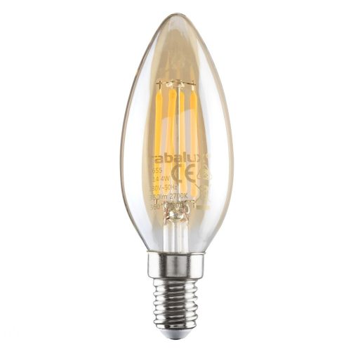 Rábalux 4,2W 2700K 380Lumen Gyertya izzó forma E14 filament LED fényforrás