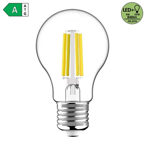 Rábalux 4W 4000K 840Lumen Normál izzó forma E27 filament LED fényforrás